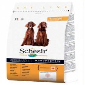 Schesir Adult Maintenance with Chicken Monoprotein - пълноценна храна с пилешко месо, за кучета над 12 месечна възраст 